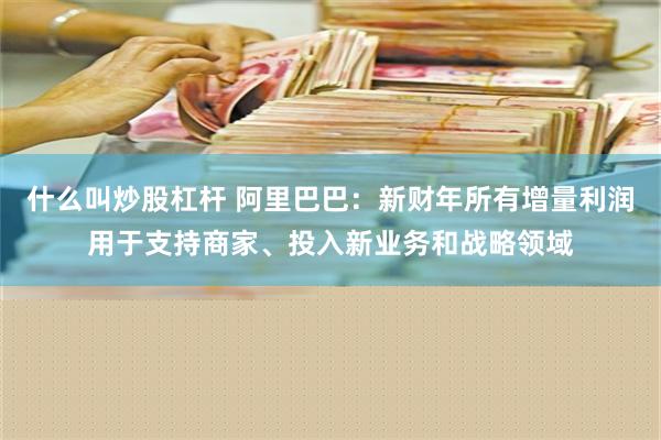 什么叫炒股杠杆 阿里巴巴：新财年所有增量利润用于支持商家、投入新业务和战略领域