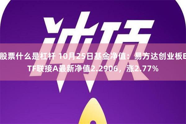 股票什么是杠杆 10月25日基金净值：易方达创业板ETF联接A最新净值2.2906，涨2.77%