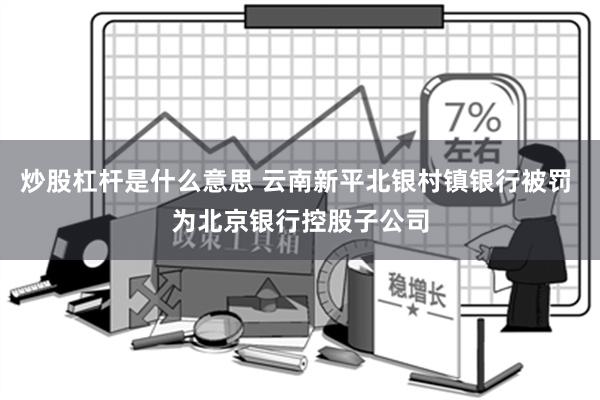 炒股杠杆是什么意思 云南新平北银村镇银行被罚 为北京银行控股子公司