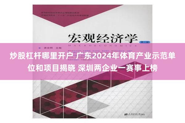 炒股杠杆哪里开户 广东2024年体育产业示范单位和项目揭晓 深圳两企业一赛事上榜